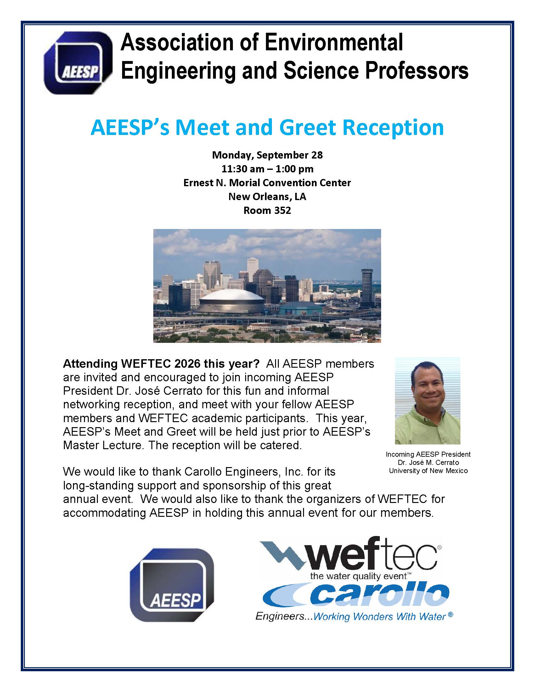 AEESP Meet and Greet at WEFTEC 2026